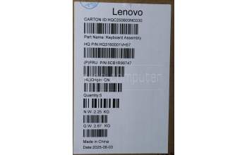 Lenovo 5CB1R99747 C-Cover with keyboard, Italian, Seashell, Non-FingerPrint, Puresight Logo, UK