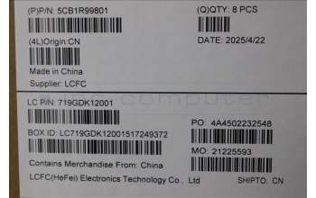 Lenovo 5CB1R99801 Cover 83M4, LCD, Black