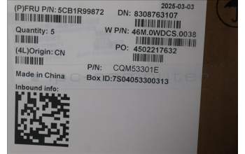 Lenovo 5CB1R99872 C-Cover with keyboard, Czech Slovakian, Arctic Grey, Backlight, H-series, UK