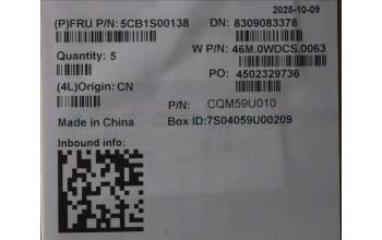 Lenovo 5CB1S00138 C-Cover with keyboard, Danish, Arctic Grey, Backlight, H-series, UK