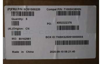 Lenovo 5CB1S00220 C-Cover with keyboard, Spanish, Tidal Teal, Puresight Logo, UK