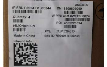 Lenovo 5CB1S00344 C-Cover with keyboard, French, Arctic Grey, Non-Backlight, U-series, US