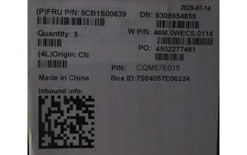 Lenovo 5CB1S00839 C-Cover with keyboard, Nordic, Arctic Grey, Backlight, U-series, UK