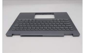 Lenovo 5CB1S01191 C-Cover with keyboard, Belgian, Luna Grey, Backlight, Non-FingerPrint, UK