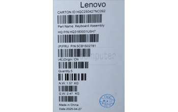 Lenovo 5CB1S02781 C-Cover with keyboard, Italian, Luna Grey, Non-FingerPrint, UK