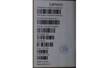 Lenovo 5CB1S02878 C-Cover with keyboard, Nordic, Cosmic Blue, Backlight, Non-FingerPrint, UK