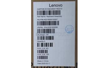 Lenovo 5CB1S05086 C-Cover with keyboard, German, Luna Grey, Backlight, Non-FingerPrint, UK