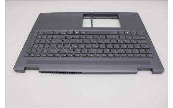 Lenovo 5CB1S05090 C-Cover with keyboard, Greek, Luna Grey, Backlight, Non-FingerPrint, US