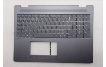 Lenovo 5CB1S05094 C-Cover with keyboard, Belgian, Luna Grey, Backlight, Non-FingerPrint, UK