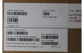 Lenovo 5CB1S11821 C-Cover with keyboard, English, Eclipse Black, RGB Backlight, US