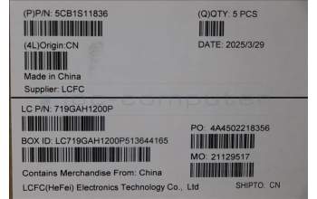 Lenovo 5CB1S11836 C-Cover with keyboard, Nordic, Eclipse Black, RGB Backlight, UK