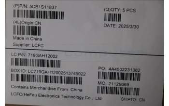 Lenovo 5CB1S11837 C-Cover with keyboard, Portuguese, Eclipse Black, RGB Backlight, UK