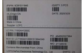 Lenovo 5CB1S11845 C-Cover with keyboard, Ukraine, Eclipse Black, RGB Backlight, US