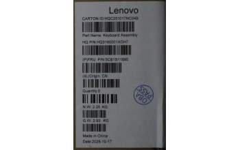 Lenovo 5CB1S11890 C-Cover with keyboard, French, Cosmic Blue, Backlight