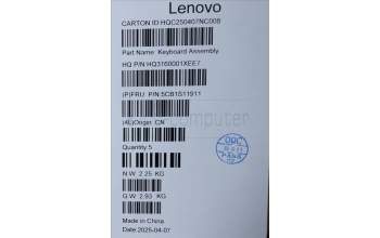 Lenovo 5CB1S11911 C-Cover with keyboard, UK English, Cosmic Blue, Backlight, UK