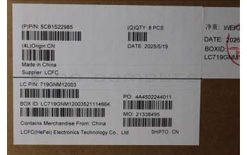 Lenovo 5CB1S22985 A-Cover, 83LY, 165HZ_HD