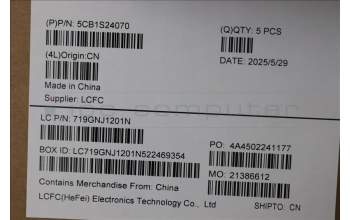 Lenovo 5CB1S24070 C-Cover with keyboard, Nordic, Eclipse Black, RGB Backlight, Anodizing Sandblasting, UK