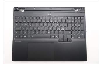 Lenovo 5CB1S24075 C-Cover with keyboard, Switzerland, Eclipse Black, RGB Backlight, Anodizing Sandblasting, UK