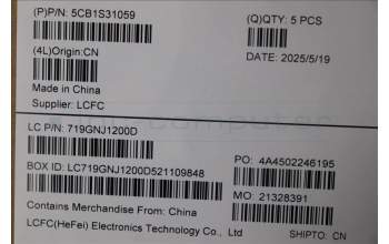 Lenovo 5CB1S31059 C-Cover with keyboard, Arabic, Eclipse Black, White Backlight, Painting, US