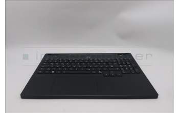 Lenovo 5CB1S31069 C-Cover with keyboard, German, Eclipse Black, White Backlight, Painting, UK