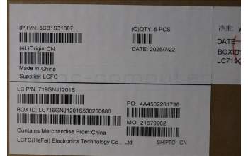 Lenovo 5CB1S31087 C-Cover with keyboard, UK English, Eclipse Black, White Backlight, Painting, UK