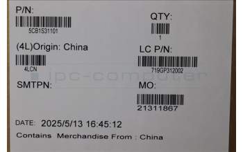 Lenovo 5CB1S31101 A-Cover, 83LT, Eclipse Black, IPS_HD