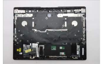 Lenovo 5CB1S31109 C-Cover with keyboard, US English Euro, Eclipse Black, White Backlight, US