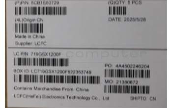 Lenovo 5CB1S50729 C-Cover with keyboard, Arabic, Glacier white, US