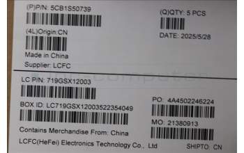 Lenovo 5CB1S50739 C-Cover with keyboard, German, Glacier white, UK