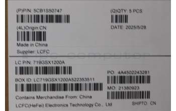 Lenovo 5CB1S50747 C-Cover with keyboard, Nordic, Glacier white, UK