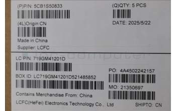 Lenovo 5CB1S50833 C-Cover with keyboard, Arabic, Luna Grey, US