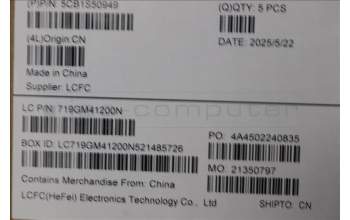 Lenovo 5CB1S50949 C-Cover with keyboard, Hungarian, Luna Grey, UK