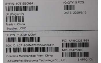 Lenovo 5CB1S50994 Tastatur inkl. Topcase ASM_UK L 83L0TT