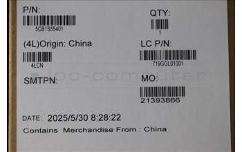 Lenovo 5CB1S55401 A-Cover, Black, MTS41_MG_ASSY