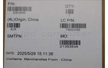 Lenovo 5CB1S55402 A-Cover, Low power LCD, Black, MTS41_MG_ASSY