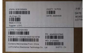 Lenovo 5CB1S55424 FRU ME633_D_COVER_PL_28W w/SCW