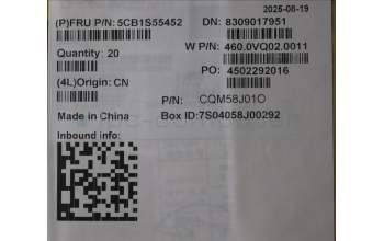 Lenovo 5CB1S55452 C-Cover, ASM, KRK, WWAN