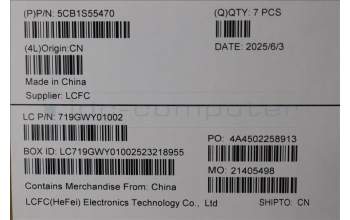 Lenovo 5CB1S55470 FRU COVER D-Cover for WWAN