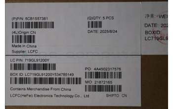 Lenovo 5CB1S57381 C-Cover with keyboard, Greek, ClickPad, w/Screw, US