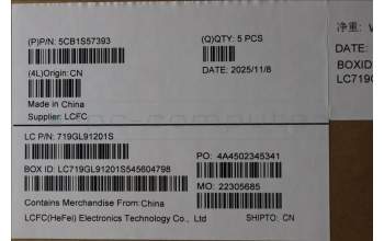 Lenovo 5CB1S57393 C-Cover with keyboard, Swedish/Finnish, ClickPad, w/Screw, UK