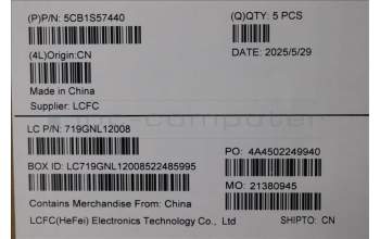 Lenovo 5CB1S57440 C-Cover with keyboard, Bulgarian, Eclipse Black, White Backlight, UK