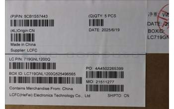 Lenovo 5CB1S57443 C-Cover with keyboard, US English Euro, Eclipse Black, White Backlight, US