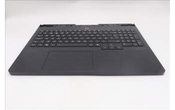 Lenovo 5CB1S57458 C-Cover with keyboard, Portuguese, Eclipse Black, White Backlight, UK