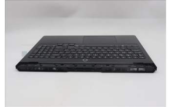 Lenovo 5CB1S57466 C-Cover with keyboard, Ukraine, Eclipse Black, White Backlight, US