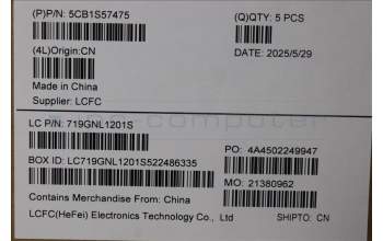 Lenovo 5CB1S57475 C-Cover with keyboard, UK English, Eclipse Black, RGB Backlight, UK