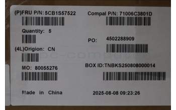 Lenovo 5CB1S57522 C-Cover with keyboard, Hungarian, White Backlight, UK