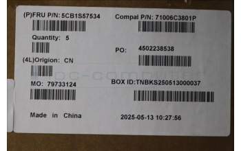 Lenovo 5CB1S57534 C-Cover with keyboard, US English Euro, RGB Backlight, US