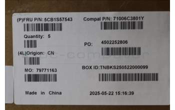 Lenovo 5CB1S57543 Tastatur inkl. Topcase spanisch C 83JE RGB