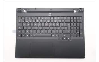Lenovo 5CB1S75727 C-Cover with keyboard, Spanish, Eclipse Black, RGB Backlight, Anodizing Sandblasting, UK