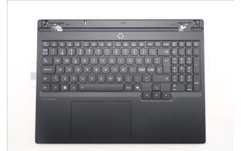 Lenovo 5CB1S76607 C-Cover with keyboard, Nordic, Eclipse Black, White Backlight, Anodizing Sandblasting, UK